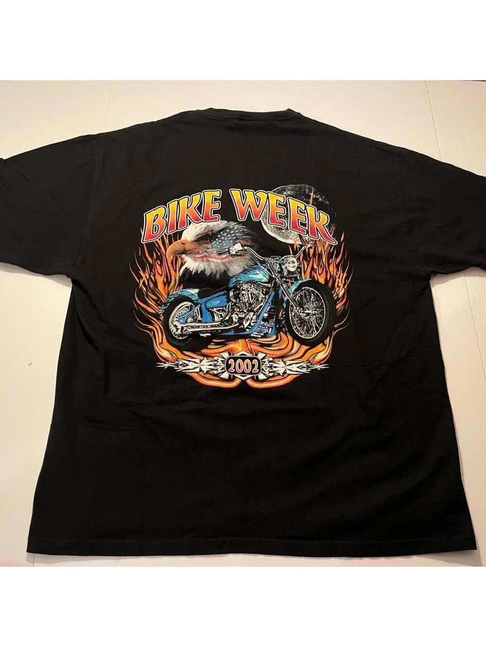 Vintage J&P Cycles 2002 Bike Week Graphic T-Shirt, Sized XL by Hanes